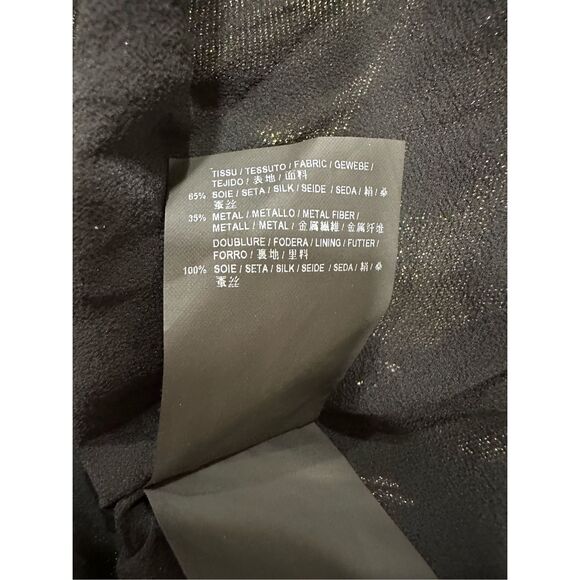 SAINT LAURENT WOMEN'S SILK LAME MINI DRESS IN GOLD SIZE 38 (6) $2995 - Picture 16 of 16